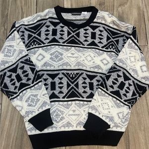VINTAGE Expressions Sweater Limited Edition Mens Large Acrylic Pullover